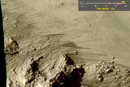 გამდინარე წყლის კვალი მარსის ზედაპირზე