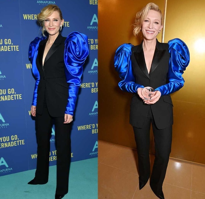 ფილმ Where’d You Go-ს პრემიერა (2019 წელი) და 2023 წლის ლონდონის კინო დაჯილდოება ( მარჯვნივ)