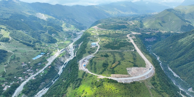 ქვეშეთი-კობის გზის მშენებლობა